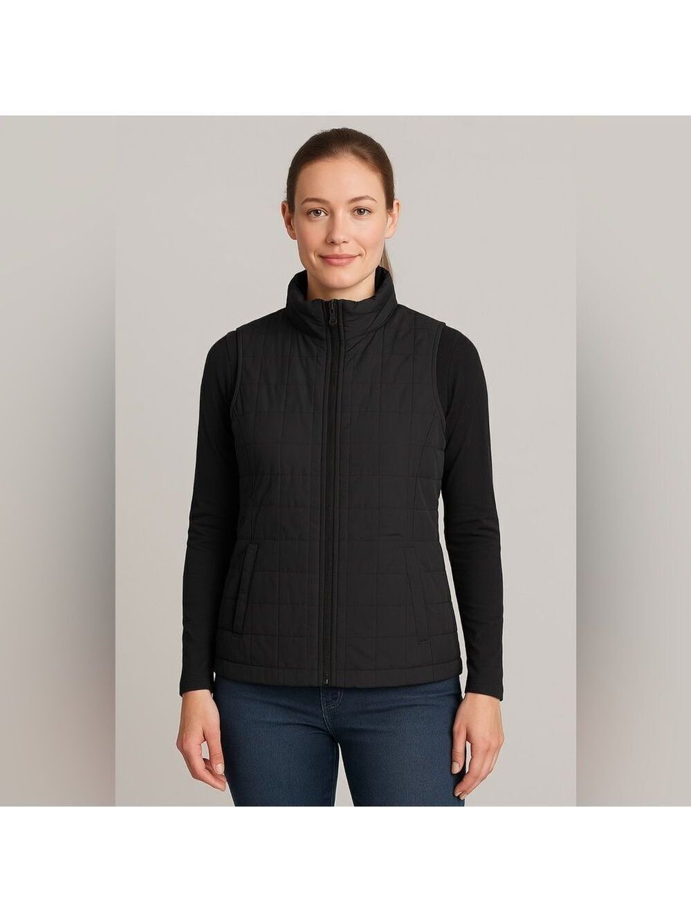 Exertek Charcoal Quilted Vest Women's Size Medium